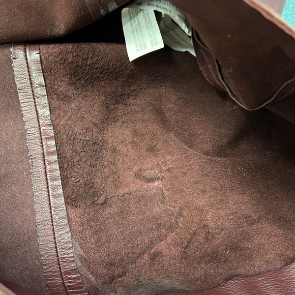 Zara Woman 100% Sheepskin Leather Dress (Deep Burgundy/Merlot) - Picture 8 of 12